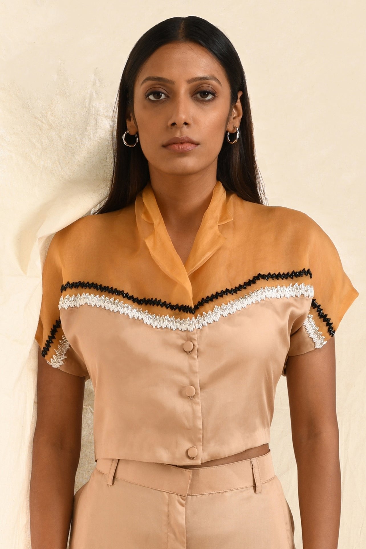 SAFARI EMBROIDERED TOP