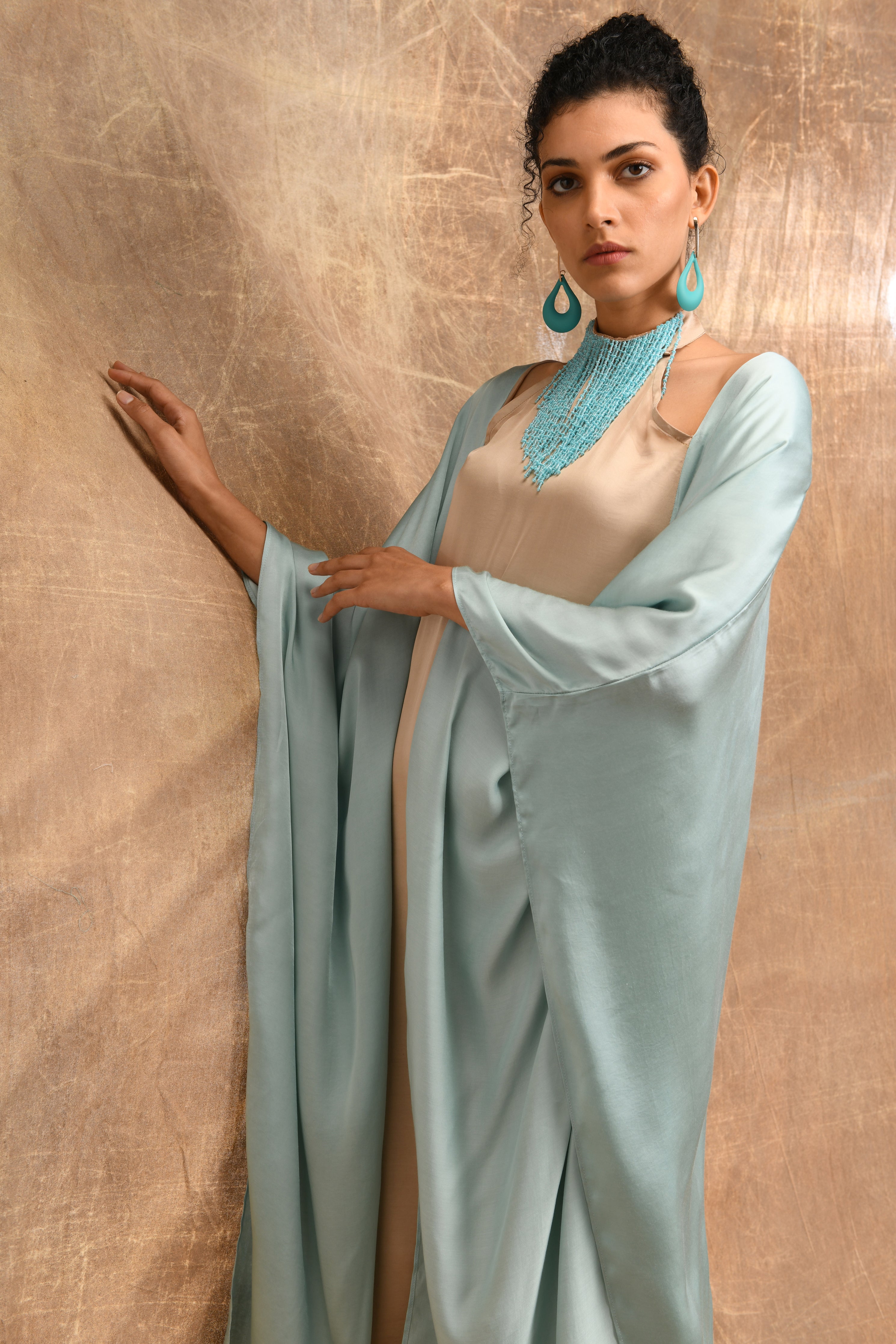 MACY EMBROIDERED KAFTAN DRESS