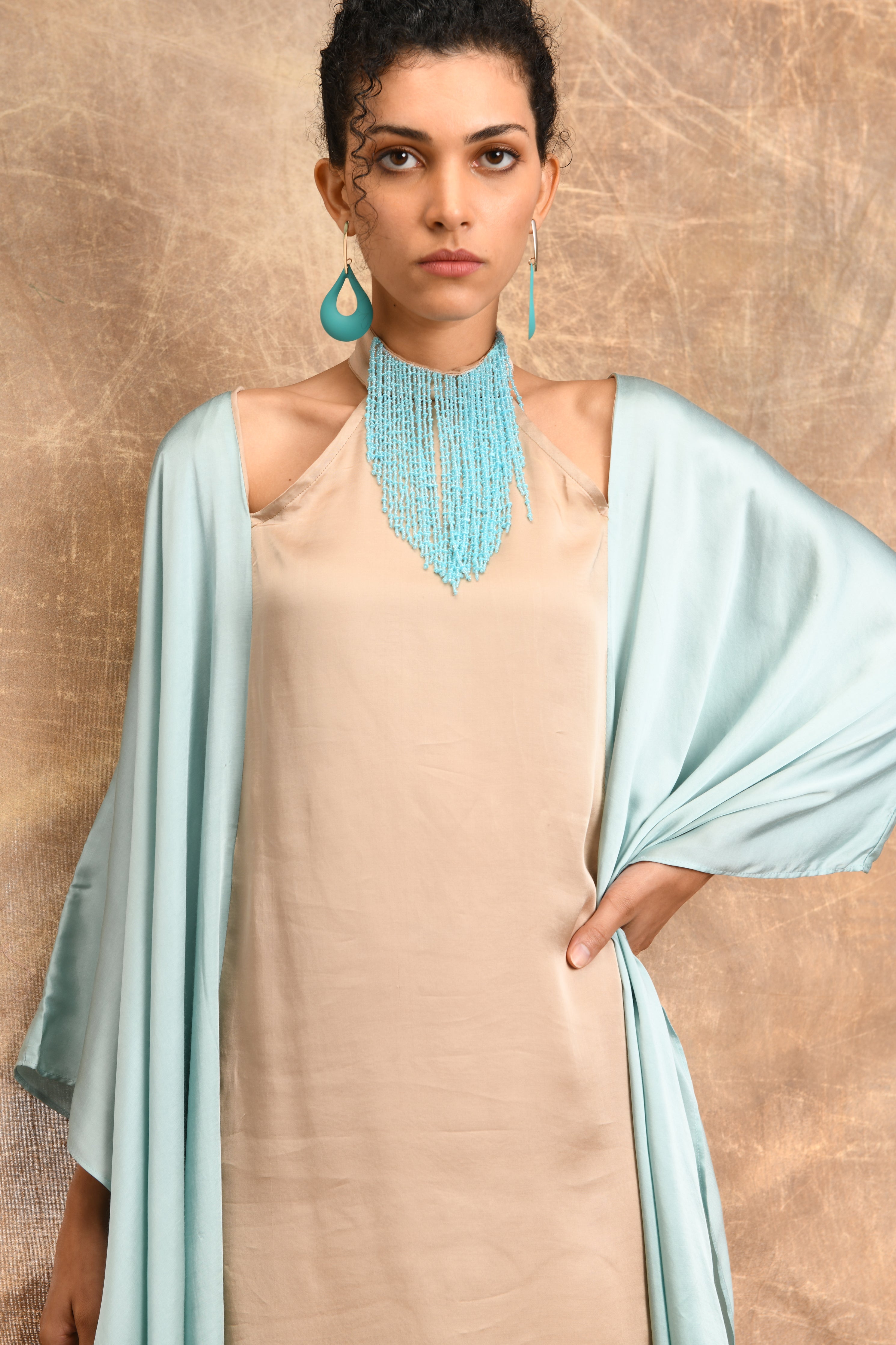 MACY EMBROIDERED KAFTAN DRESS