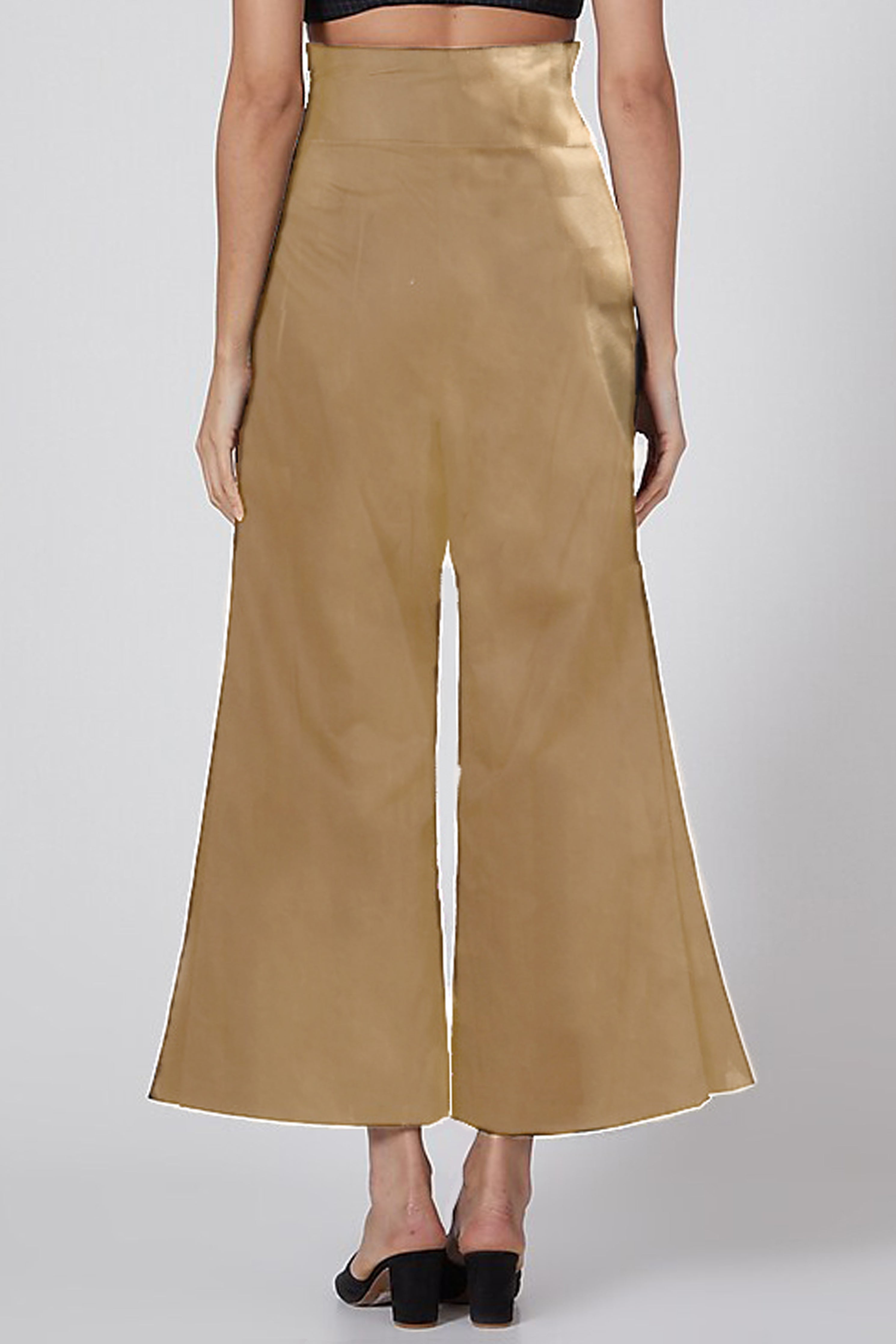 FIDI GOLDEN PLEATED PANTS